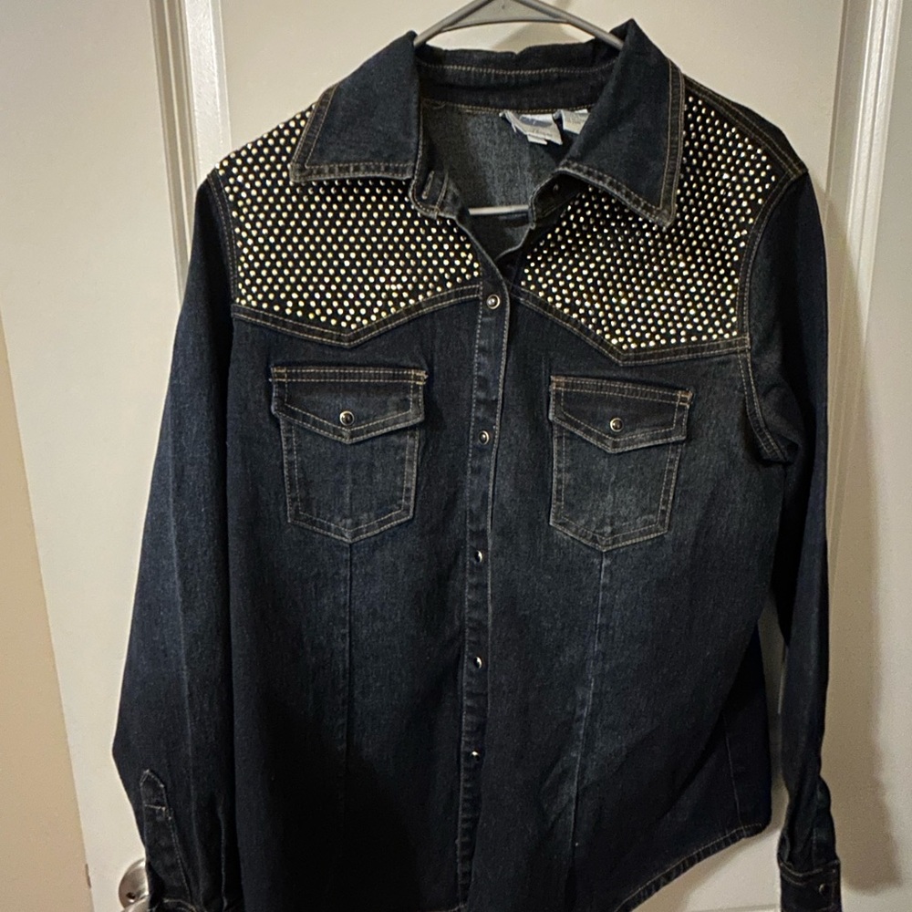 DG2 by Diane Gilman Dark Denim Jacket